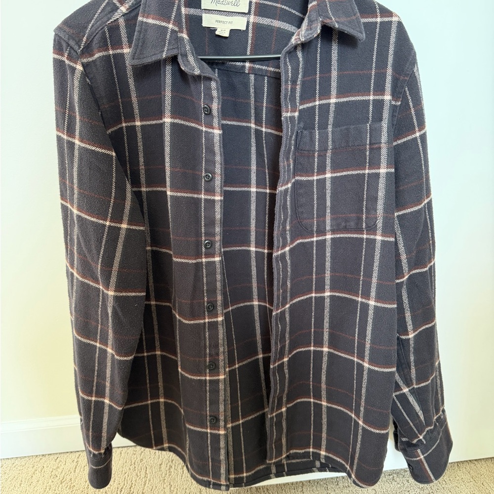 Men’s Madewell Navy Plaid Shirt